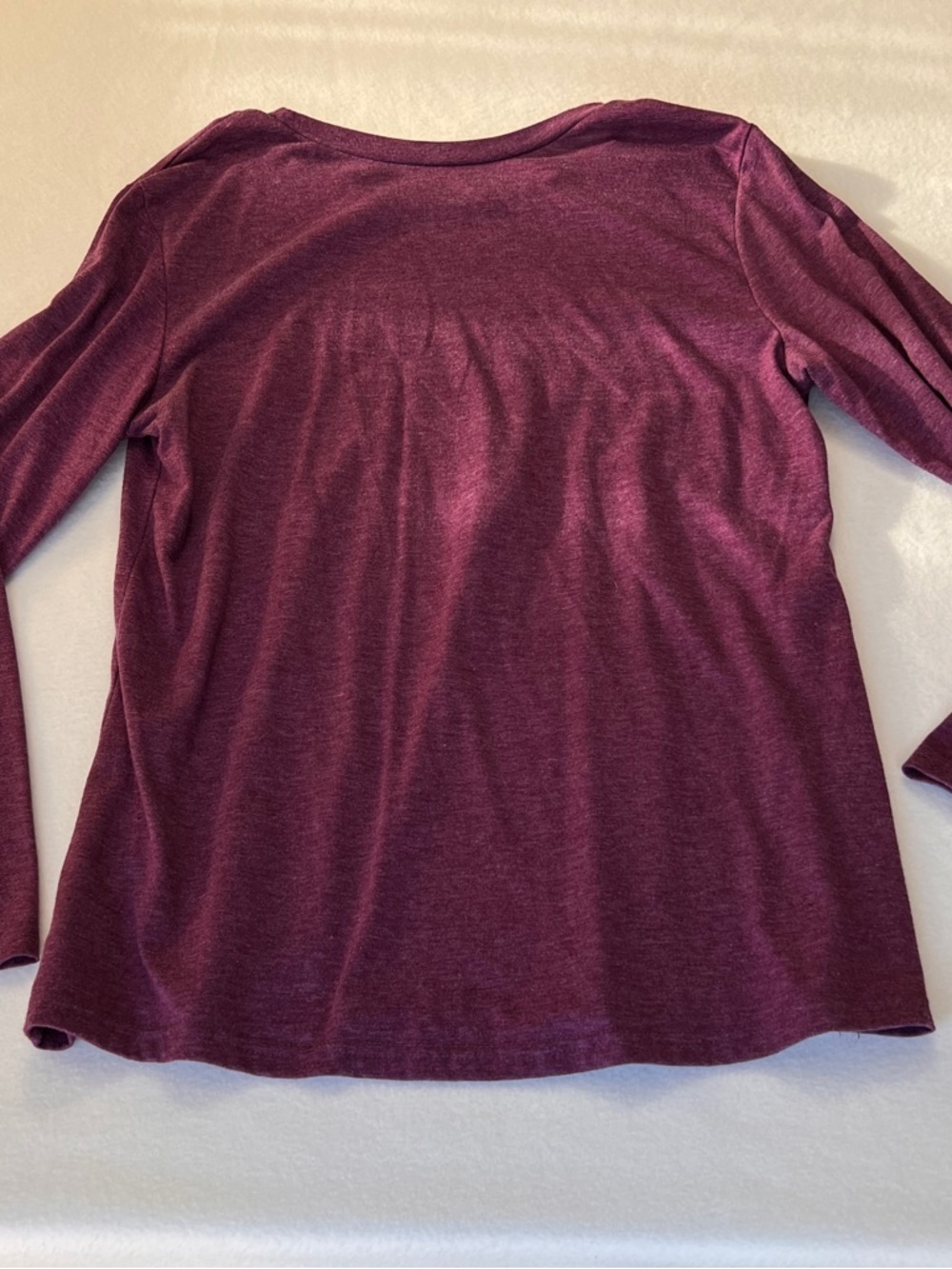 Good Vibes Long Sleeve Tee - Burgundy - Picture 5 of 7